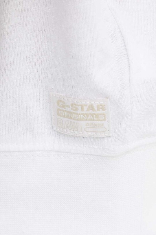 G-Star longsleeve din bumbac D24627.D601 alb