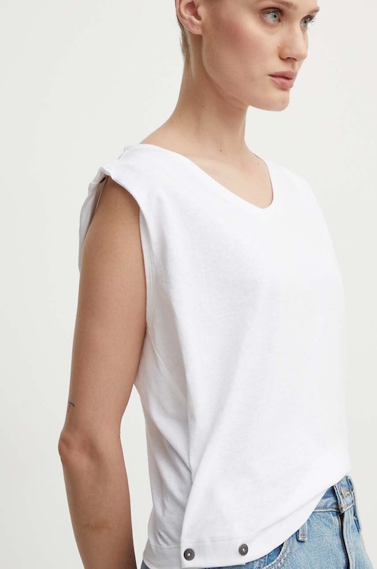 Bavlněný top G-Star D24641.D601 bílá AW24