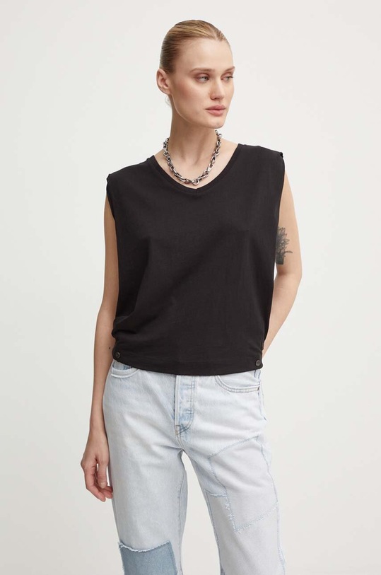 G-Star top din bumbac negru D24641.D601