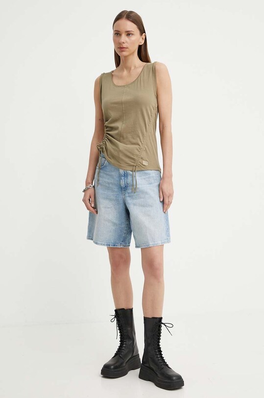 G-Star tricou din bumbac D24660.4107 verde AW24