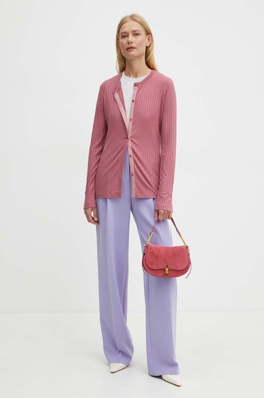 BOSS bluzka 50518509 różowy AW24