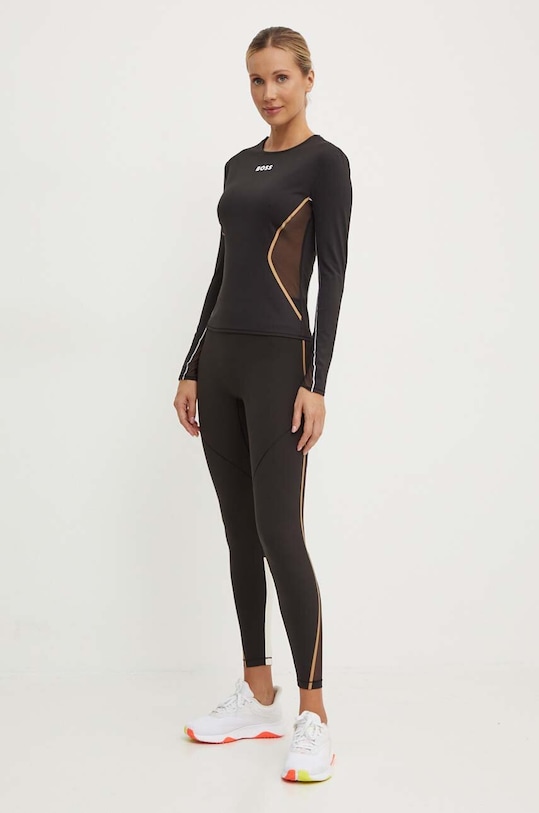 Лонгслів BOSS 50520067 чорний AW24