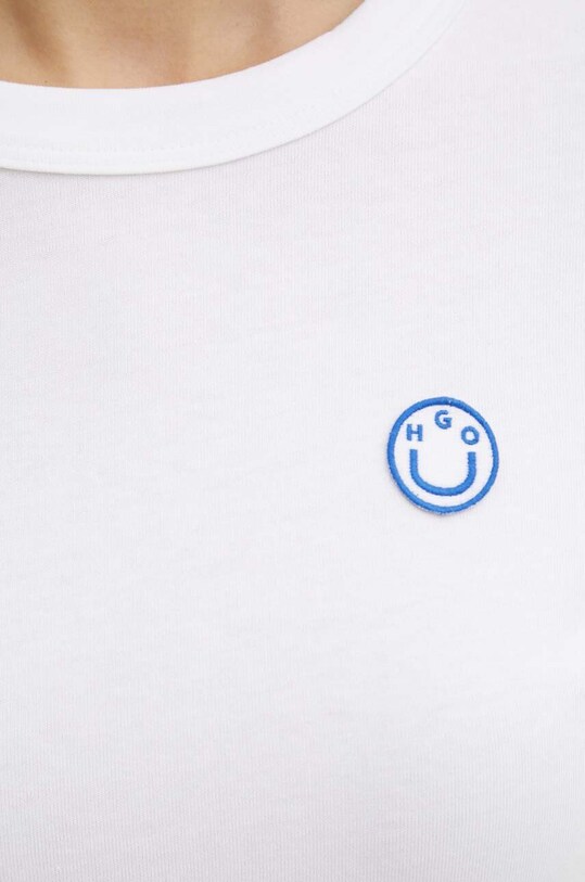 Hugo Blue longsleeve din bumbac 50520316 alb