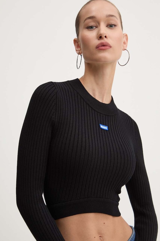 Hugo Blue pulover subtiri negru 50518280