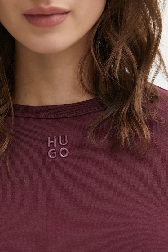 Μακρυμάνικο HUGO Dafilomena_3 50518378 μωβ