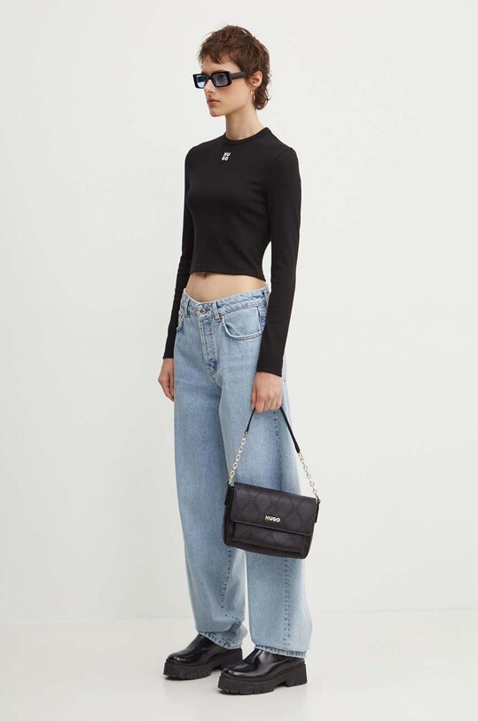 Лонгслив HUGO 50518378 чёрный AW25