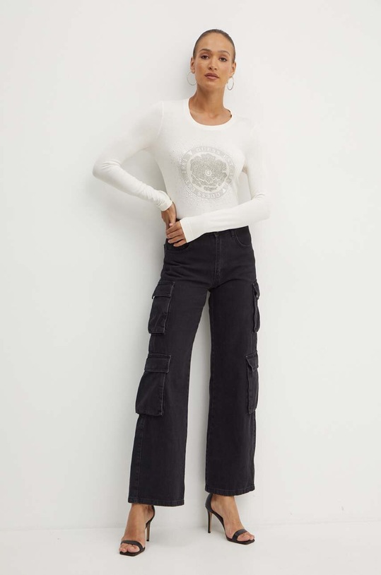 Tričko s dlouhým rukávem Guess PEONY W4YI75.J1314 béžová AW24