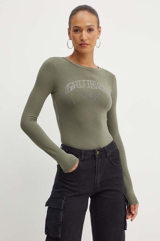 Guess body ALEXANDRA applique verde W4YP06.K68D2