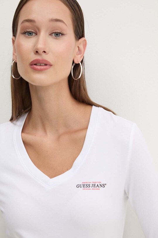 Guess Jeans longsleeve biały W4YI21.J1314