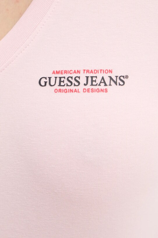 Guess Jeans longsleeve W4YI21.J1314 różowy