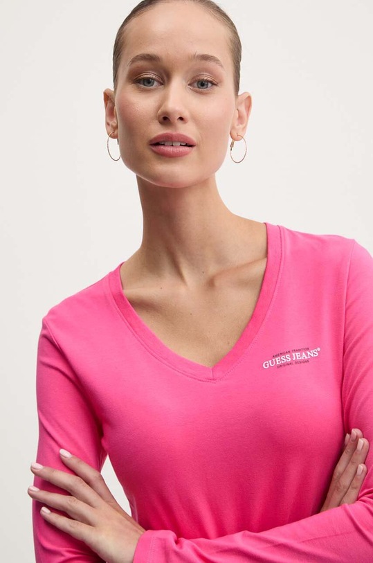 Guess Jeans longsleeve uni roz W4YI21.J1314