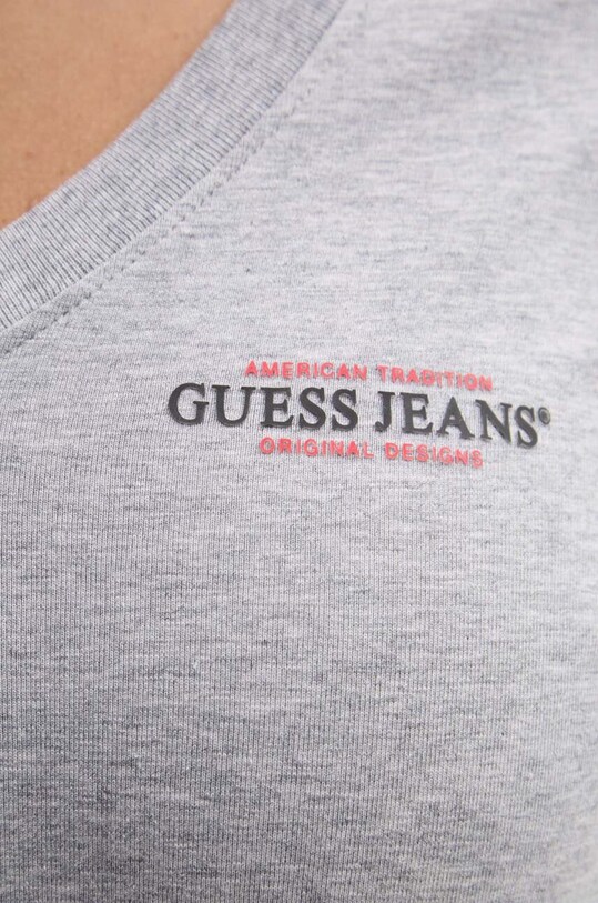 Tričko s dlhým rukávom Guess Jeans W4YI21.J1314 sivá