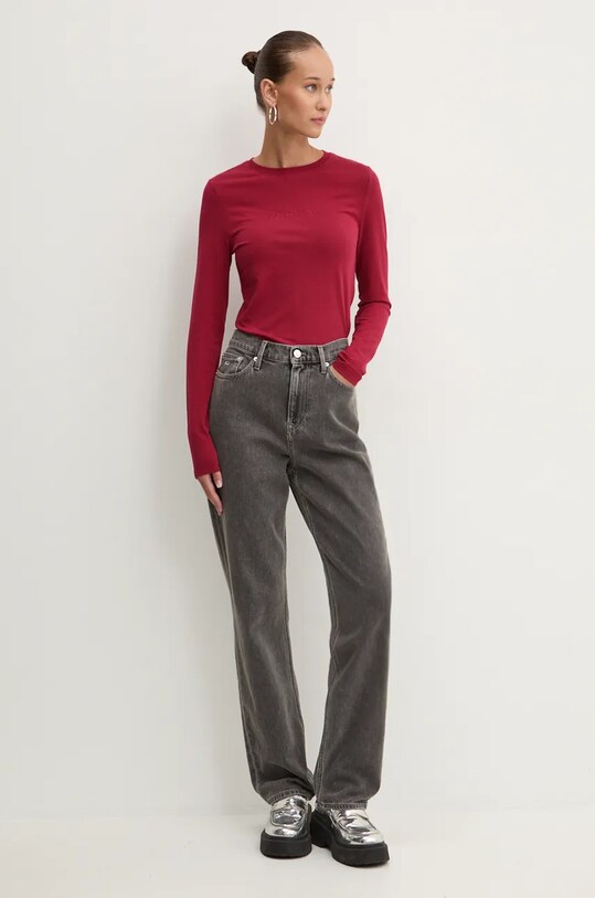 Лонгслів Guess Jeans W4YI22.J1314 червоний AW24
