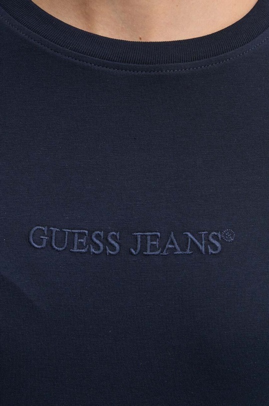 Tričko s dlouhým rukávem Guess Jeans W4YI22.J1314 námořnická modř