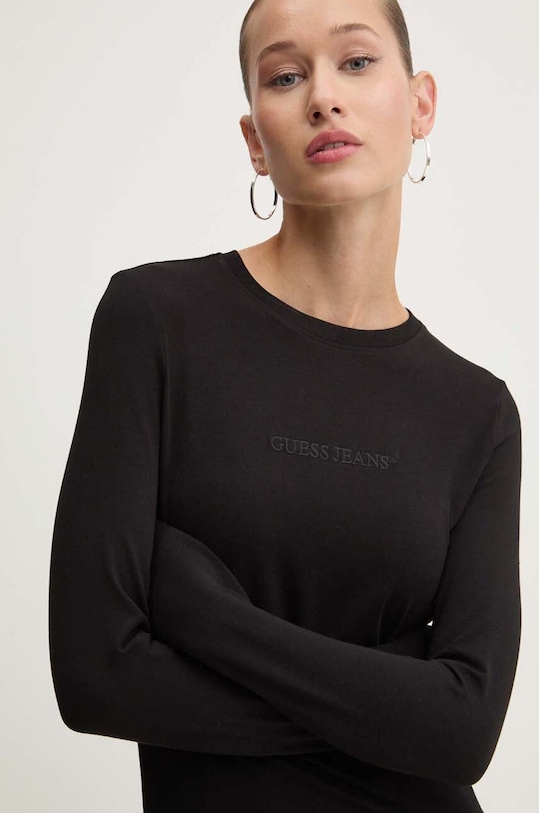 Guess Jeans longsleeve negru W4YI22.J1314