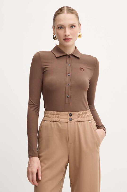 Лонгслів Pinko slim коричневий 104166.A1DE