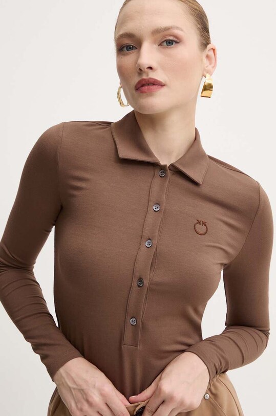 Majica dugih rukava Pinko smeđa 104166.A1DE