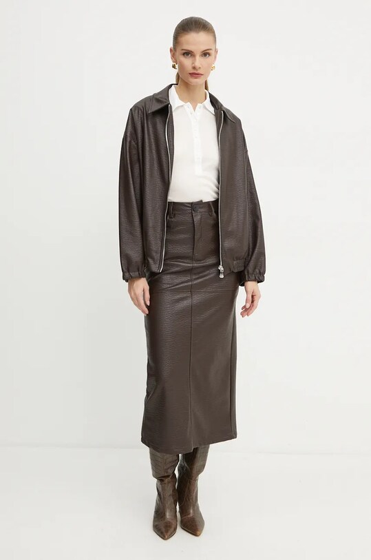 Бавовняний лонгслів Pinko 104225.A24T бежевий AW24