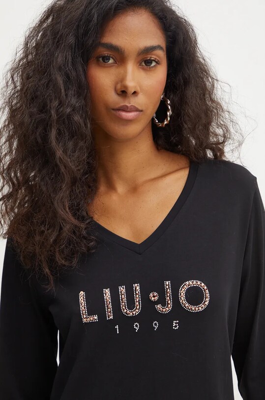Liu Jo camicia a maniche lunghe applique nero TF4211.JS088