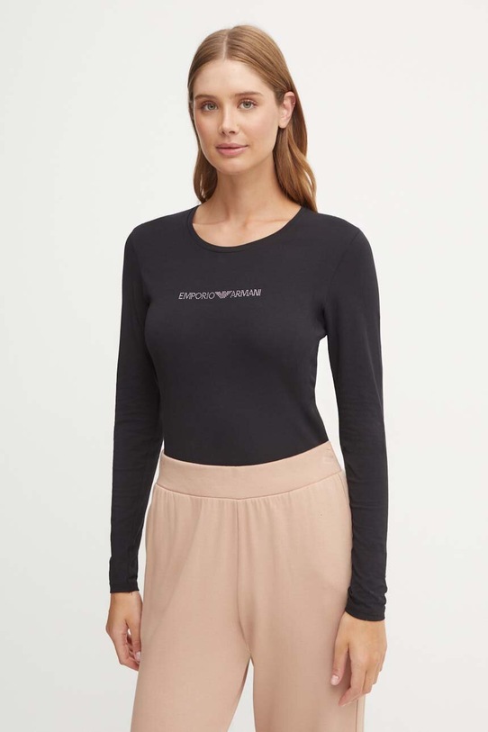 Emporio Armani Underwear longsleeve imprimeu negru 163229.4F223