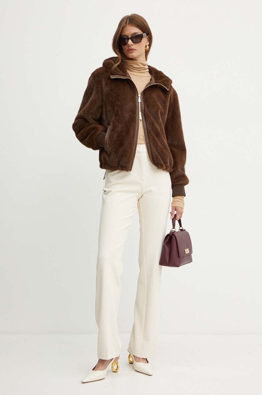 Elisabetta Franchi longsleeve din amestec de lana MA94B46E2 bej AW24