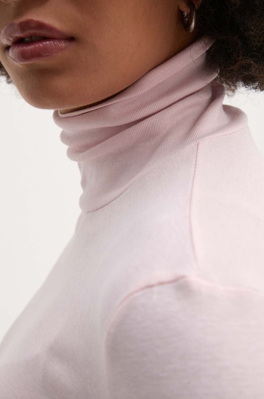 United Colors of Benetton longsleeve din bumbac 3GA2E2224 roz