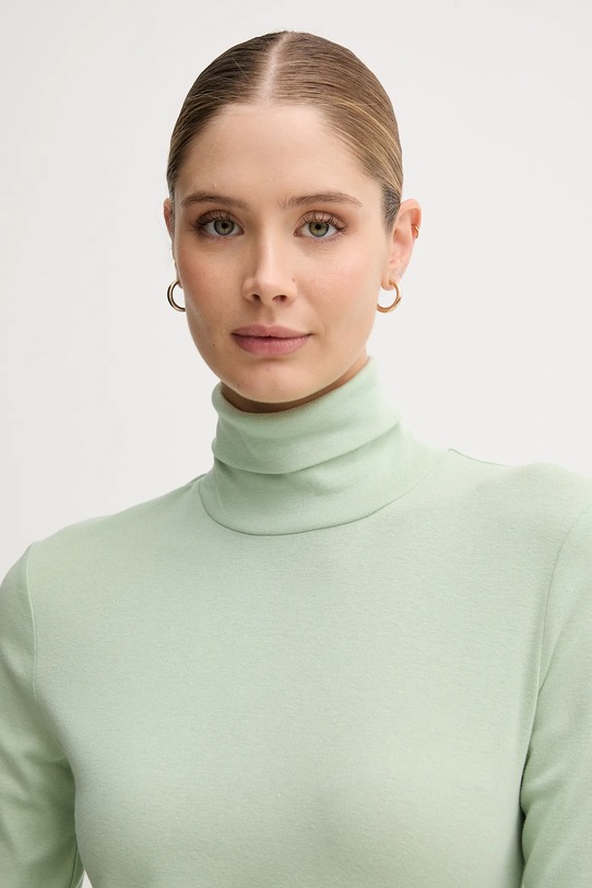 United Colors of Benetton longsleeve bawełniany zielony 3GA2E2224