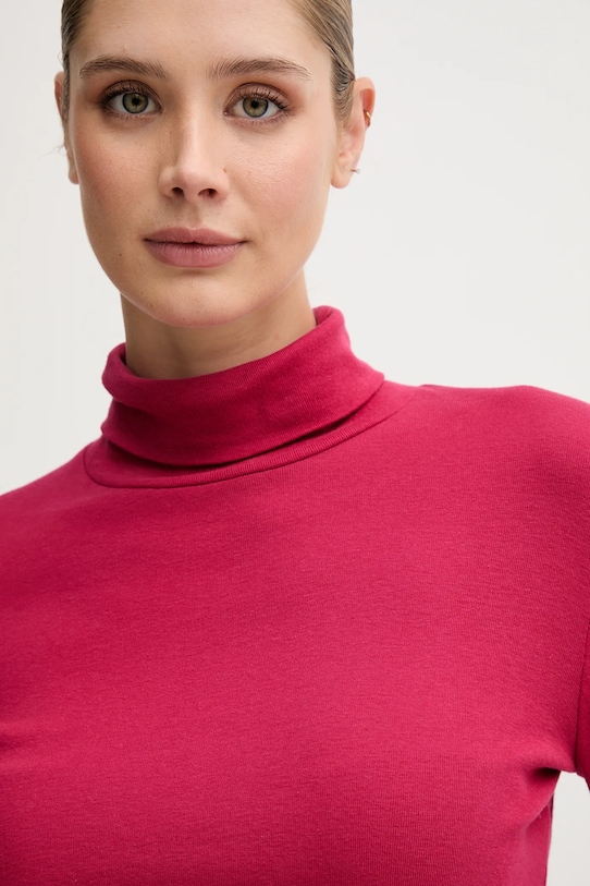 Odzież United Colors of Benetton longsleeve bawełniany 3GA2E2224 różowy