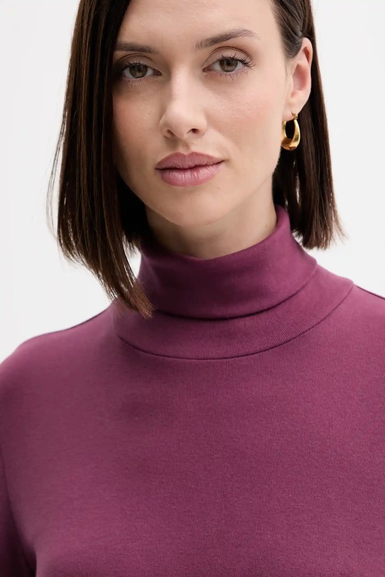 Хлопковый лонгслив United Colors of Benetton фиолетовой 3GA2E2224