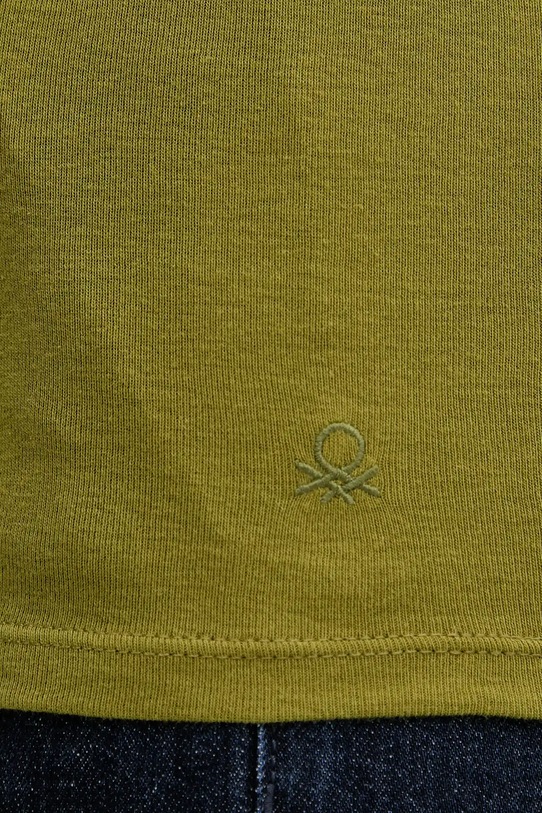 Хлопковый лонгслив United Colors of Benetton 3GA2E2224 зелёный