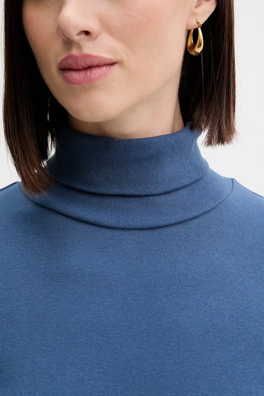 Pamučna majica dugih rukava United Colors of Benetton 3GA2E2224 plava