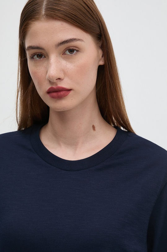 United Colors of Benetton longsleeve bawełniany granatowy 3BVXD107Y