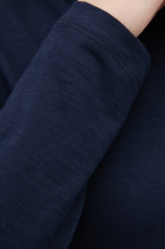 United Colors of Benetton longsleeve din bumbac 3BVXD107Y bleumarin