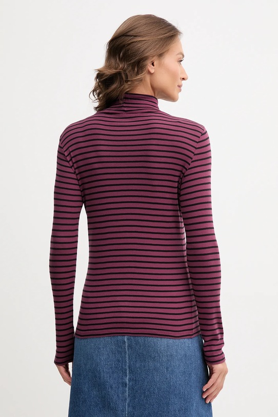 United Colors of Benetton longsleeve bawełniany 30YSE2225 fioletowy AW25