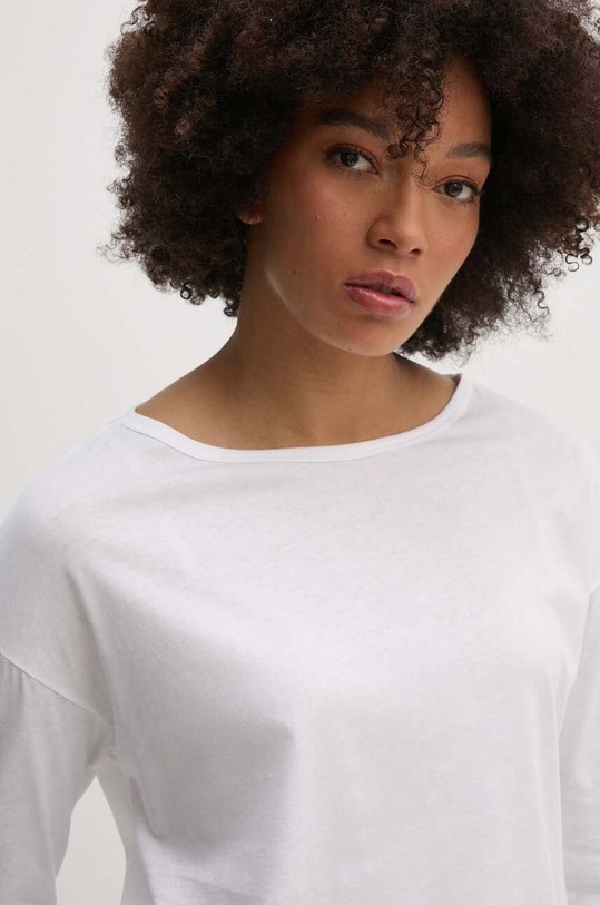 Odzież United Colors of Benetton longsleeve bawełniany 31VKD104I biały