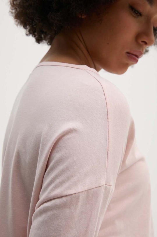 United Colors of Benetton longsleeve din bumbac roz 31VKD104I