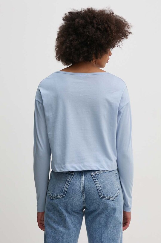 Îmbrăcăminte United Colors of Benetton longsleeve din bumbac 31VKD104I albastru