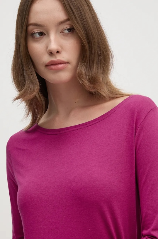 United Colors of Benetton longsleeve din bumbac roz 3096D102Q