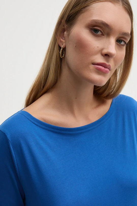 Bavlněné tričko s dlouhým rukávem United Colors of Benetton modrá 3096D102Q