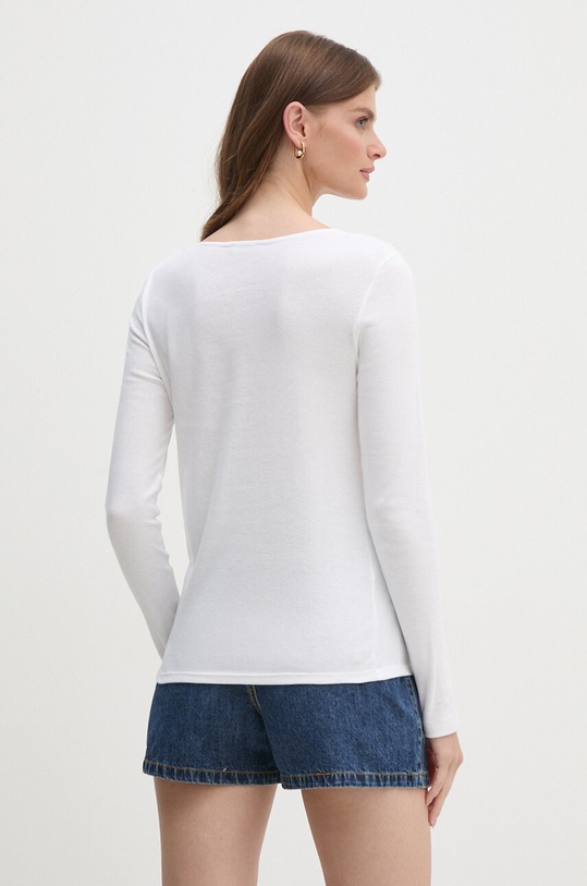 Одяг Бавовняний лонгслів United Colors of Benetton 3GA2D1082 білий