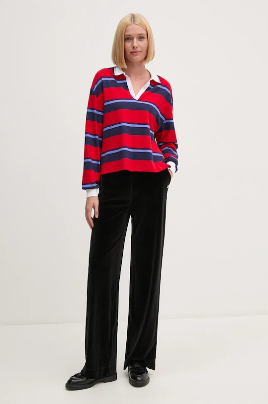 United Colors of Benetton longsleeve bawełniany 38Y3D300T czerwony AW24