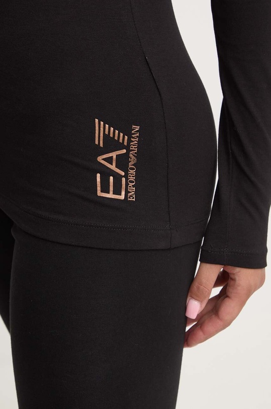 Tričko s dlhým rukávom EA7 Emporio Armani čierna TJQCZ.6DTT06.0210