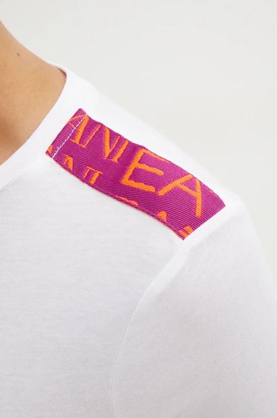 EA7 Emporio Armani longsleeve din bumbac alb TJLOZ.6DTT16.1100