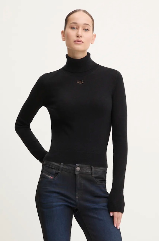 Diesel sweter wełniany M-AREESAX-TN wełna czarny A14174.0GEAY