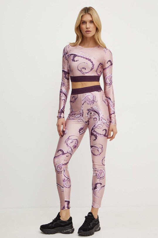 Лонгслів Versace Jeans Couture 77HAH218.JS360 рожевий AW24