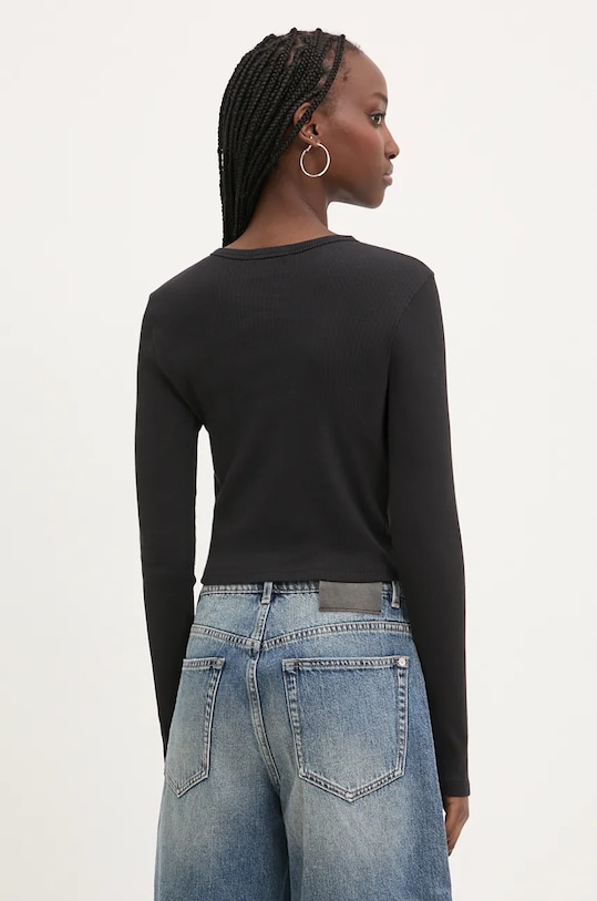 Îmbrăcăminte Vans longsleeve din bumbac VN000HHWBLK1 negru