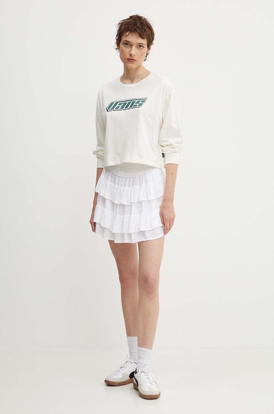 Vans longsleeve din bumbac VN000J4KFS81 bej AW24
