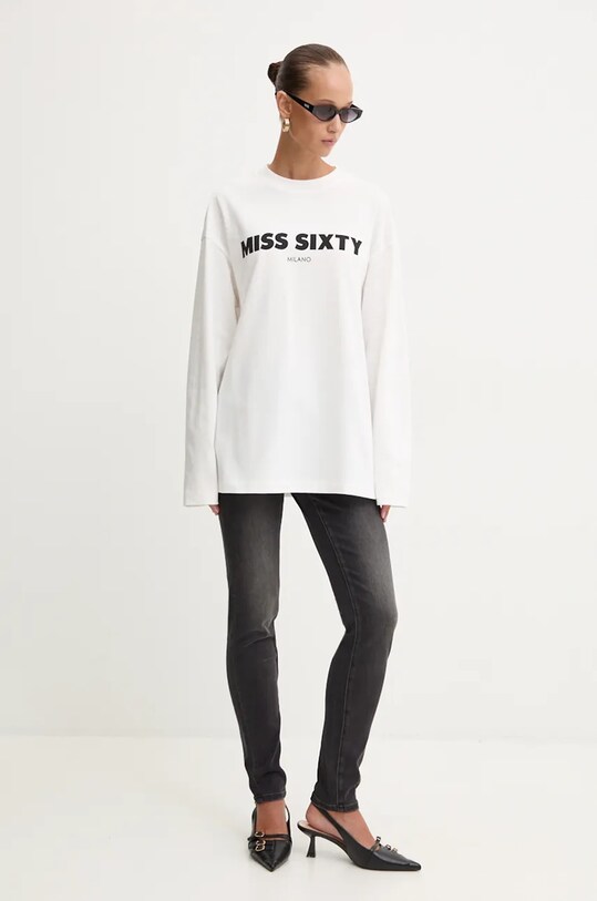 Бавовняний лонгслів Miss Sixty 6L3SJ3770000 білий AW24