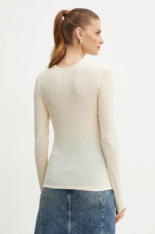 Ρούχα Πουκάμισο μακρυμάνικο με μείγμα κασμίρ Patrizia Pepe 2M4406.J239 μπεζ