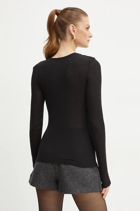 Oblečenie Tričko s dlhým rukávom s prímesou kašmíru Patrizia Pepe 2M4406.J239 čierna